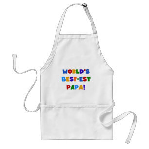 Tablier Bright Colours World's Best Papa Tshirts and Gifts