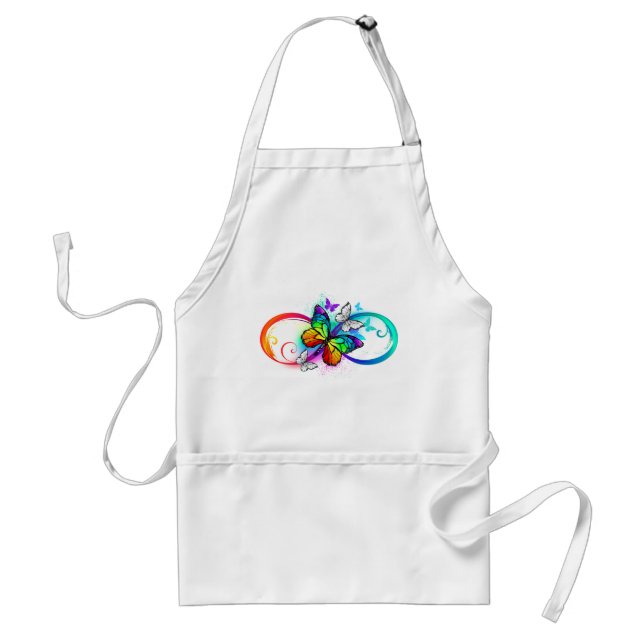Tablier Bright infinity with rainbow butterfly (Devant)
