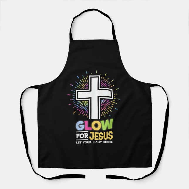Tablier Brillez pour Jésus Christique Croix Tee Jésus-Chri (Recto)