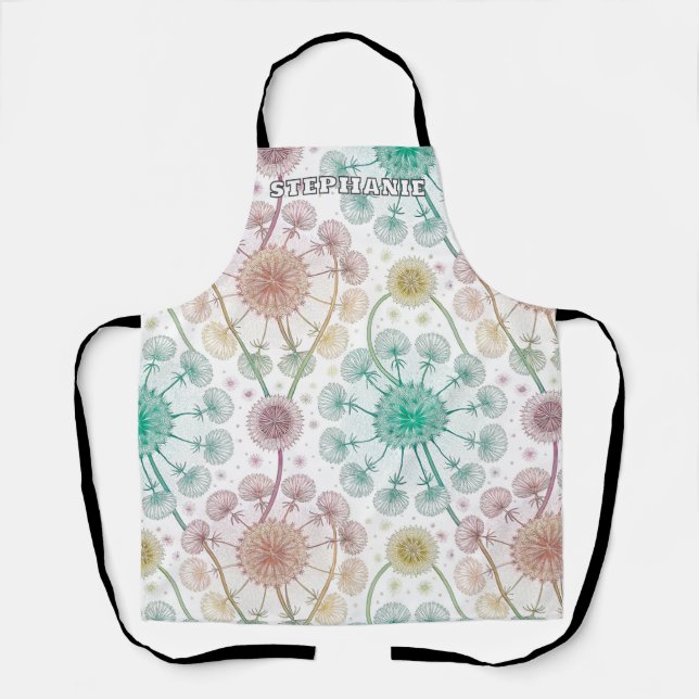 Tablier Brise de Dandelion Whimsical - Pastel Botanique (Recto)