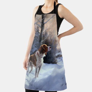 Tablier Brittany Spaniel Laissez Neige Noël