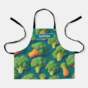 Tablier Broccoli Retro Coloré Motif personnalisé