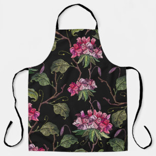 Tablier Broderie fleurs de géranium sans couture motif
