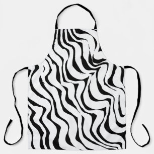 Tablier Brosse le motif de grunge. Vintage blanc et noir.
