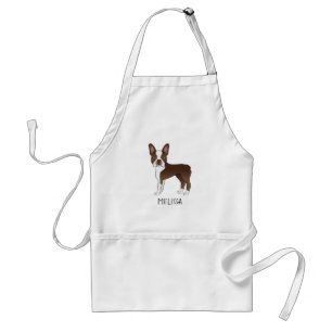 Tablier Brown Et Blanc Boston Terrier Cartographie Chien &