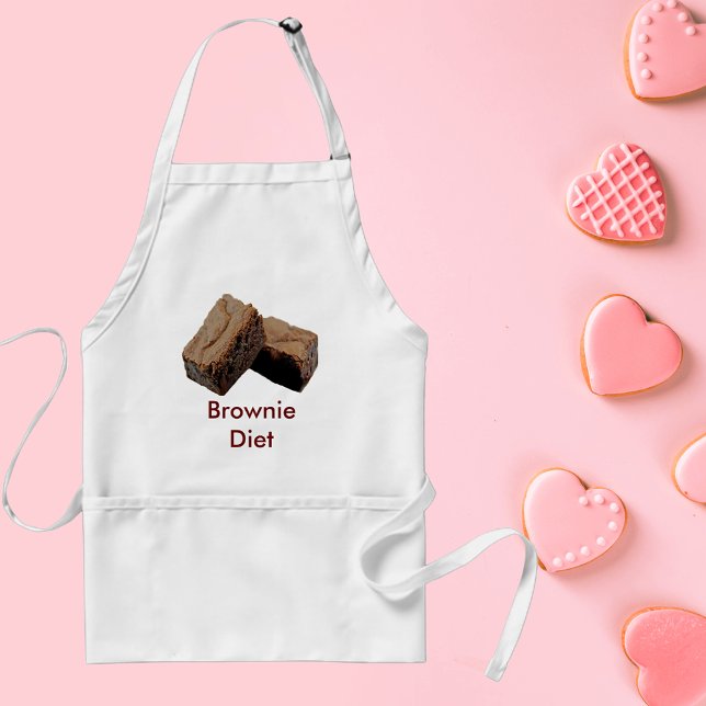 Tablier Brownie Diet Humour Chocolat Lover's Baking (Brownie Diet Humor Chocolate Lover's Baking Adult Apron)