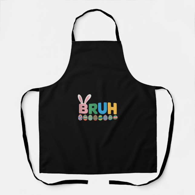 Tablier Bruh Bunny Pâques mème mignon Pour Enfants _12 (Recto)