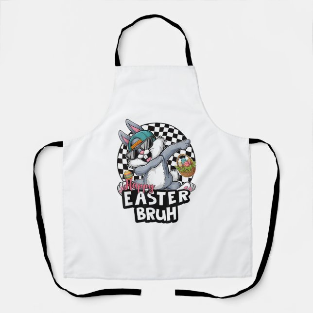 Tablier Bruh Dabbing Rabbit Jour de Pâques Oeufs Dab Garço (Recto)