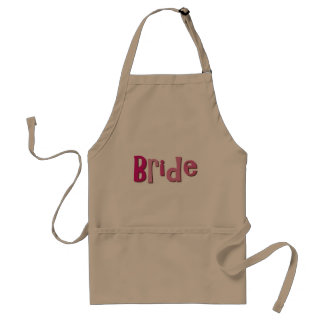 Tablier Brun de rose de jeune mariée