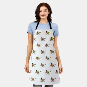 Tablier Brunette Sirène avec Motif de poisson Starfish