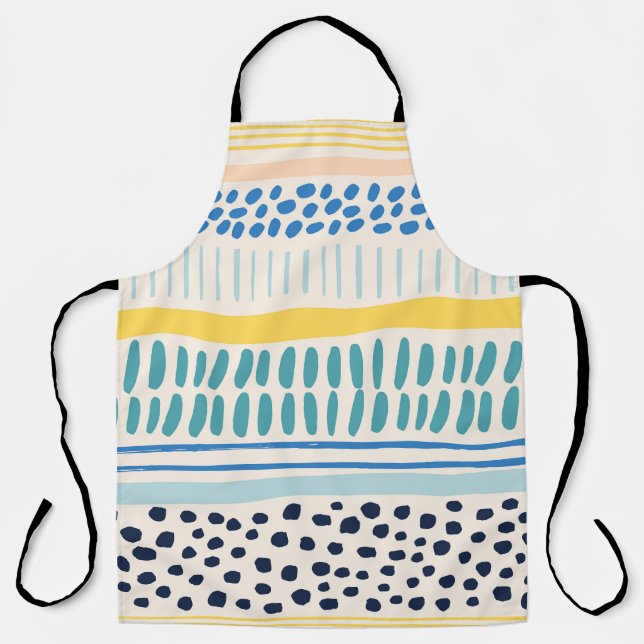 Tablier Brush Strokes : Abstrait Fun sans couture (Recto)