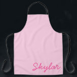 Tablier Buble Gum rose Hot rose Nom personnalisé Monogramm<br><div class="desc">C'est une Bubble Gum rose Hot rose Custom Cursive Nom Monogram Apron!</div>