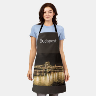 Tablier Budapest avec le Pont à Chaînes Panorama Vintage