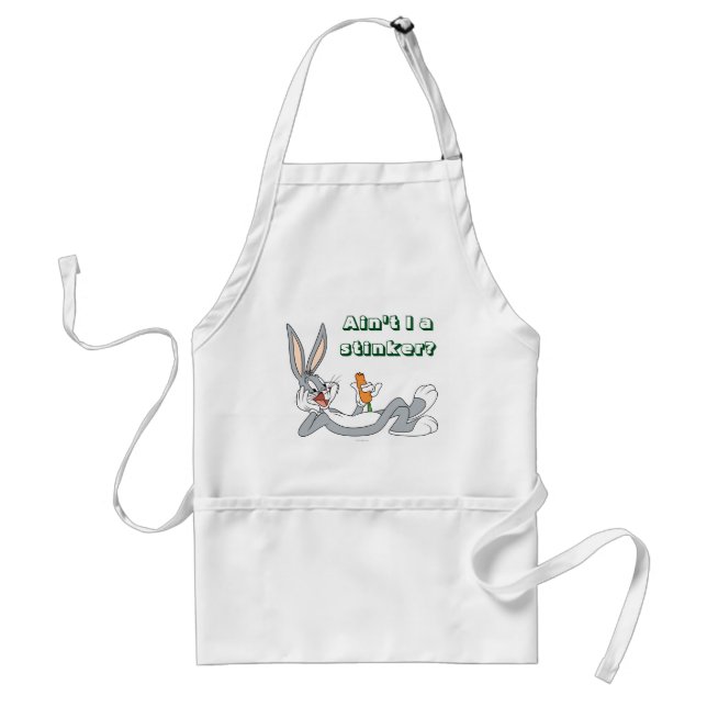 Tablier BUGS BUNNY™ Allongé en train de manger une carotte (Devant)