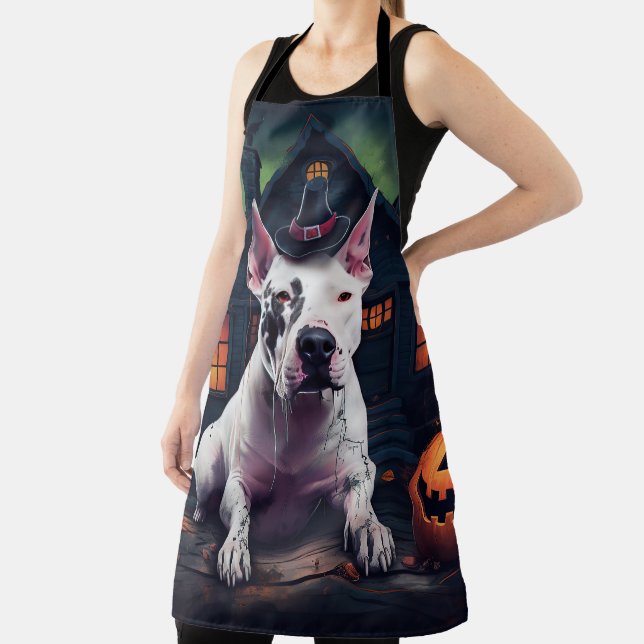 Tablier Bull Terrier Citrouilles Halloween Épouvantable (Insitu)