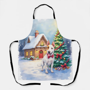 Tablier Bull Terrier Cozy Cottage Art de Noël