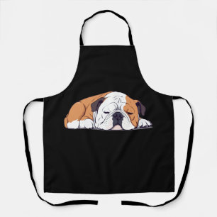 Tablier Bulldog anglais adorable mignon animal dormant cal