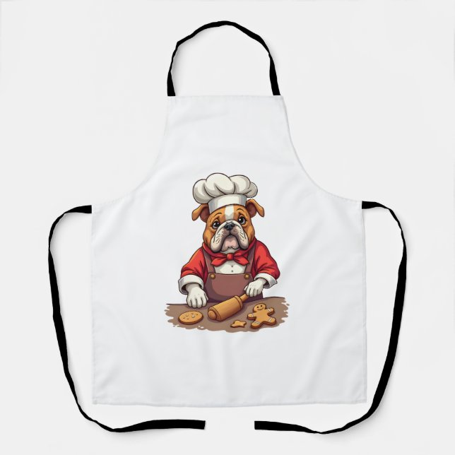 Tablier Bulldog Gingerbread Chef (Recto)
