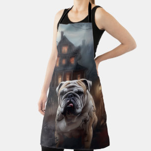 Tablier Bulldog Halloween Effrayant