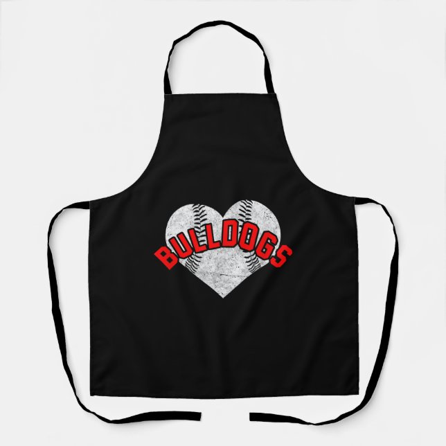 Tablier Bulldogs de baseball softball High School Cadeaux  (Recto)