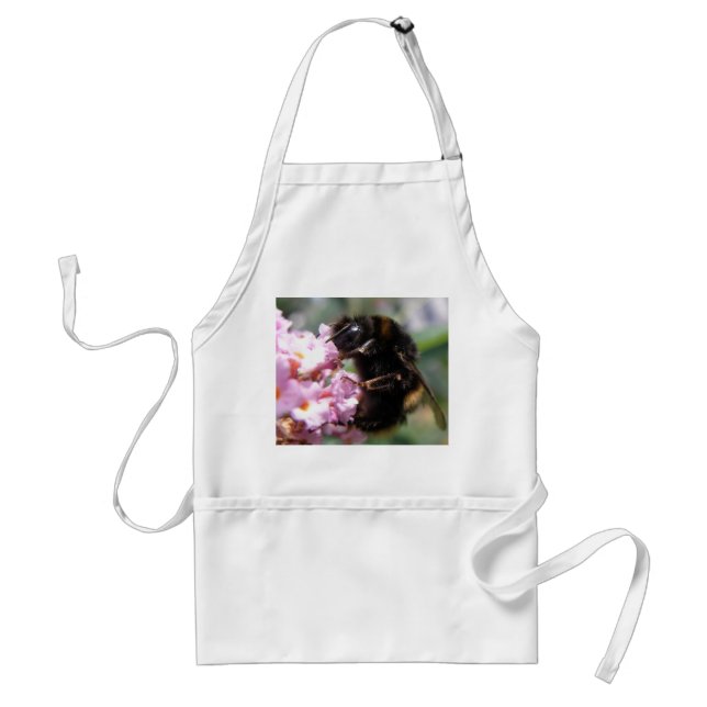 Tablier Bumblebee et Fleurs roses occupées (Devant)