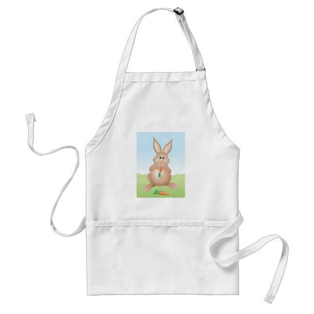 Tablier Bunny Eating Carrot Adorable Rabbit (Devant)