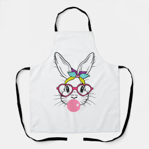 Tablier Bunny Face Bubble Gum Blowing Glasses Headband Hap