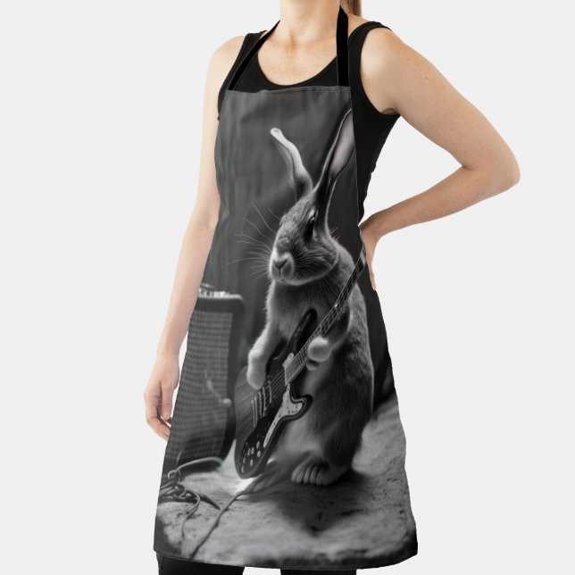 Tablier Bunny Jouer une guitare (Insitu)