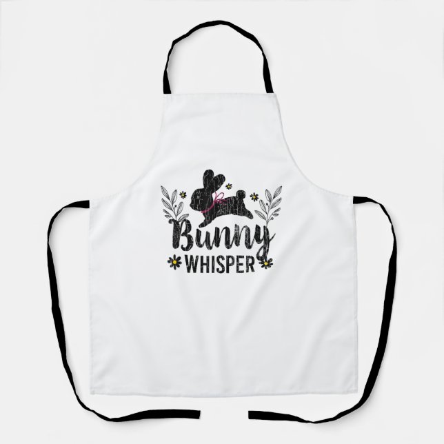 Tablier Bunny Whisperer Funny Lapin Graphisme lapin (Recto)