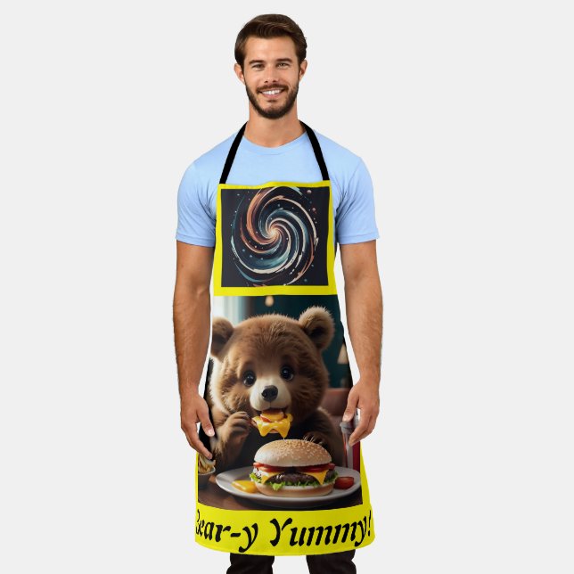 Tablier Burger Bear Bliss Apron (Porté)