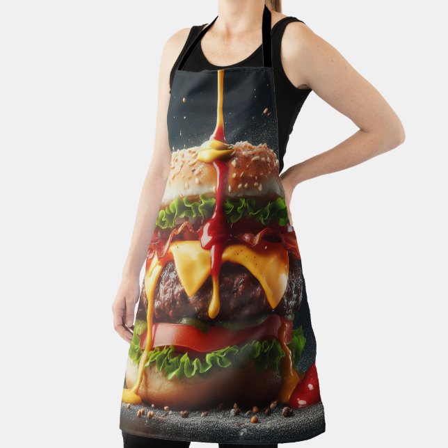 Tablier Burger with splashing sauce (Insitu)