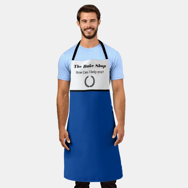 Tablier Business Apron Personnaliser Texte & Logo Simple B (Porté)