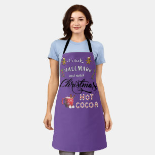 Tablier Buvez du cacao chaud et regardez Noël