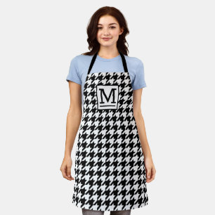 Tablier BW Houndstooth Apron monogramme