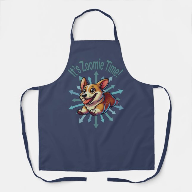Tablier C’est Zoomie Time Corgi (Recto)