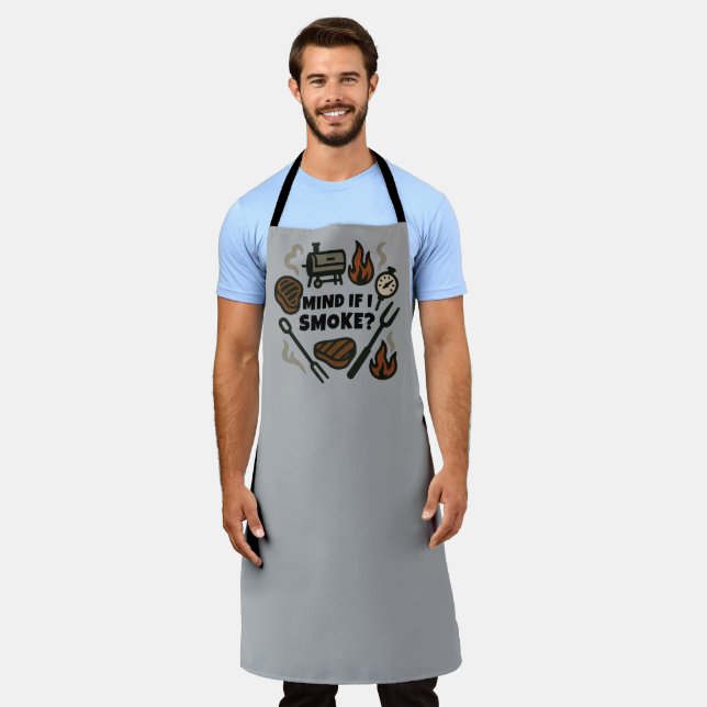 Tablier Ça vous dérange si je fume Funny BBQ Fumeur (Porté)