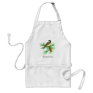 Tablier Cabine Cook Chef Pickadee Bird Pinecone Tassel