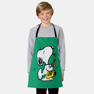 Tablier cacahuètes   Lecteur Snoopy Saxophone