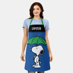 Tablier cacahuètes Parapluie vert Snoopy