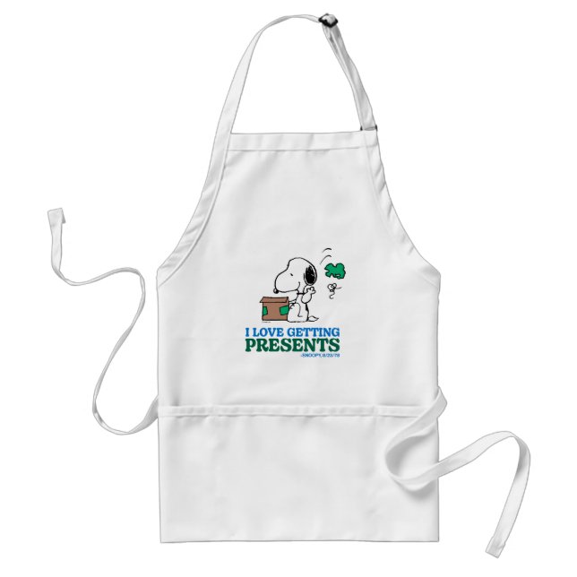 Tablier cacahuètes | Snoopy I Love Obtenir des présentatio (Devant)
