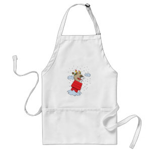Tablier cacahuètes Snoopy l'As Volant à Noël