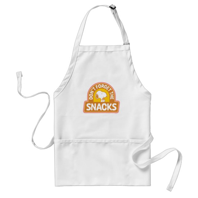 Tablier cacahuètes | Snoopy N'oubliez pas les snacks (Devant)