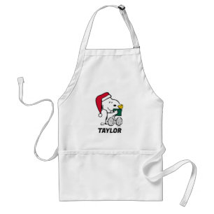 Tablier cacahuètes Snoopy Père Noël & Woodstock Ajoute