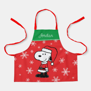 Tablier cacahuètes Snoopy Santa Claus Ajouter Votre No