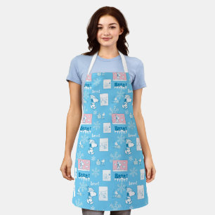 Tablier cacahuètes Snoopy Snow Day Motif