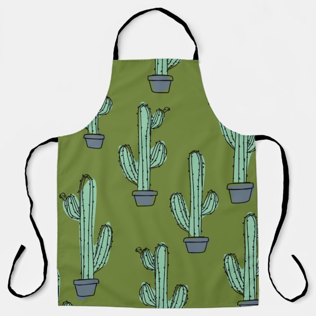 Tablier Cactus en pots (Recto)