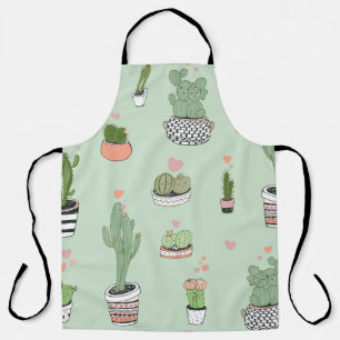 Tablier Cactus Love : Joli Motif de dessin animé.