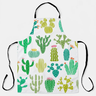 Tablier Cactus plante : vintage ensemble floral.