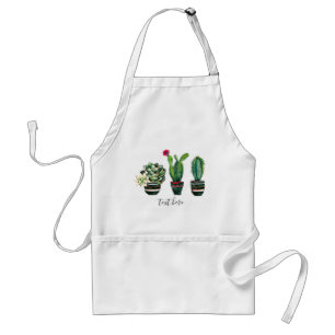 Tablier cactus, succulent, aquarelle, fiesta, mexicaine,