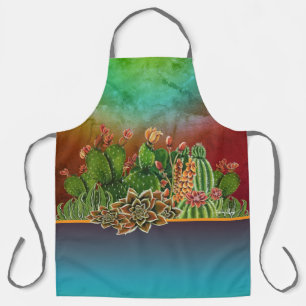 Tablier Cactus & Succulents motif Apron